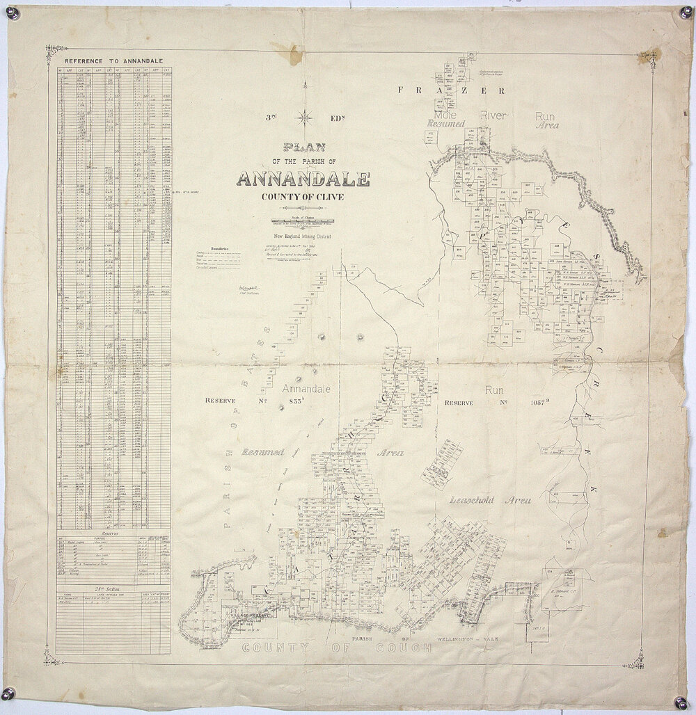 Plan of the Parish of Annandale, New England Mining district, 1886