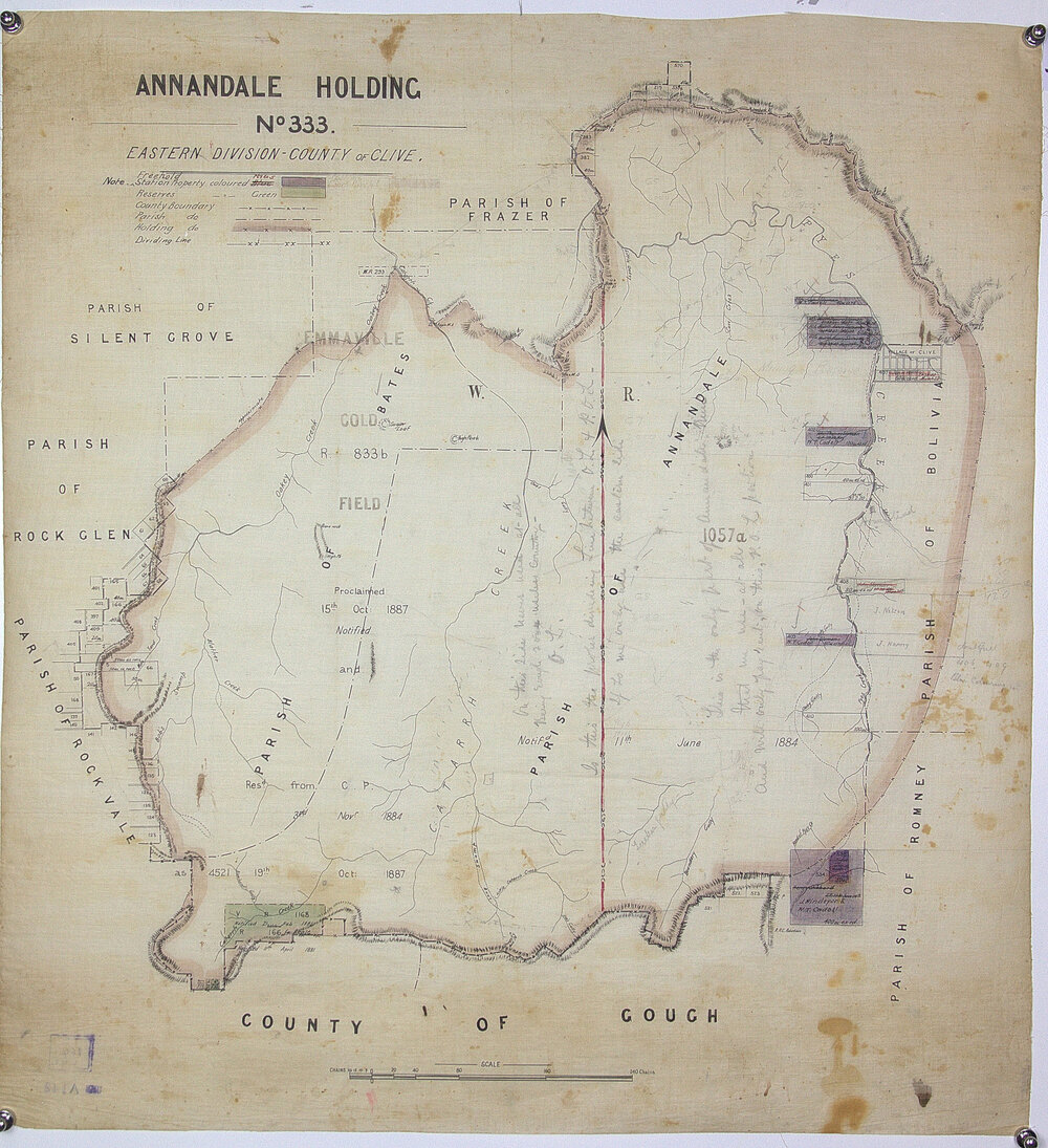 Tracing of Annandale holding no. 333, eastern division, 1887
