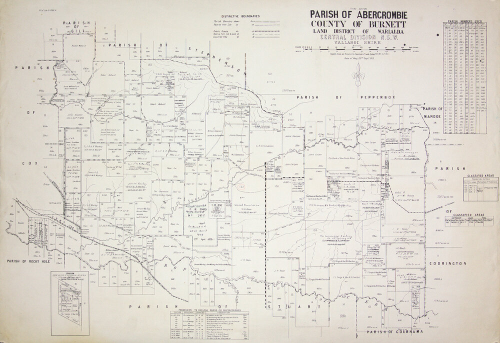 Parish of Abercrombie, County of Burnett, Yallaroi Shire, 1913