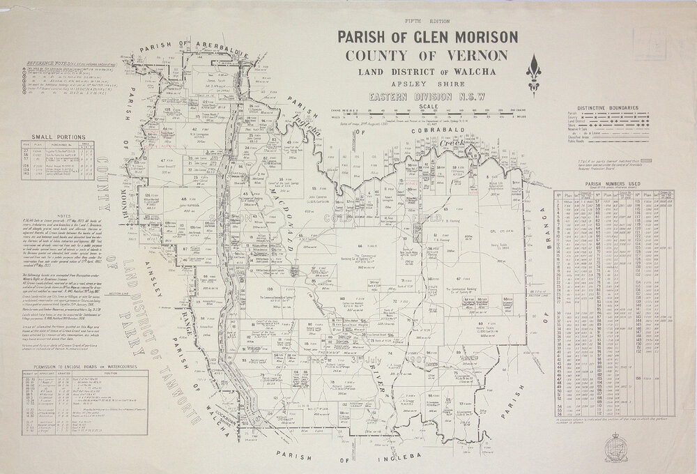 Apsley Shire - Parish of GLen Morison, County of Vernon Land District of Walcha, NSW, 1931