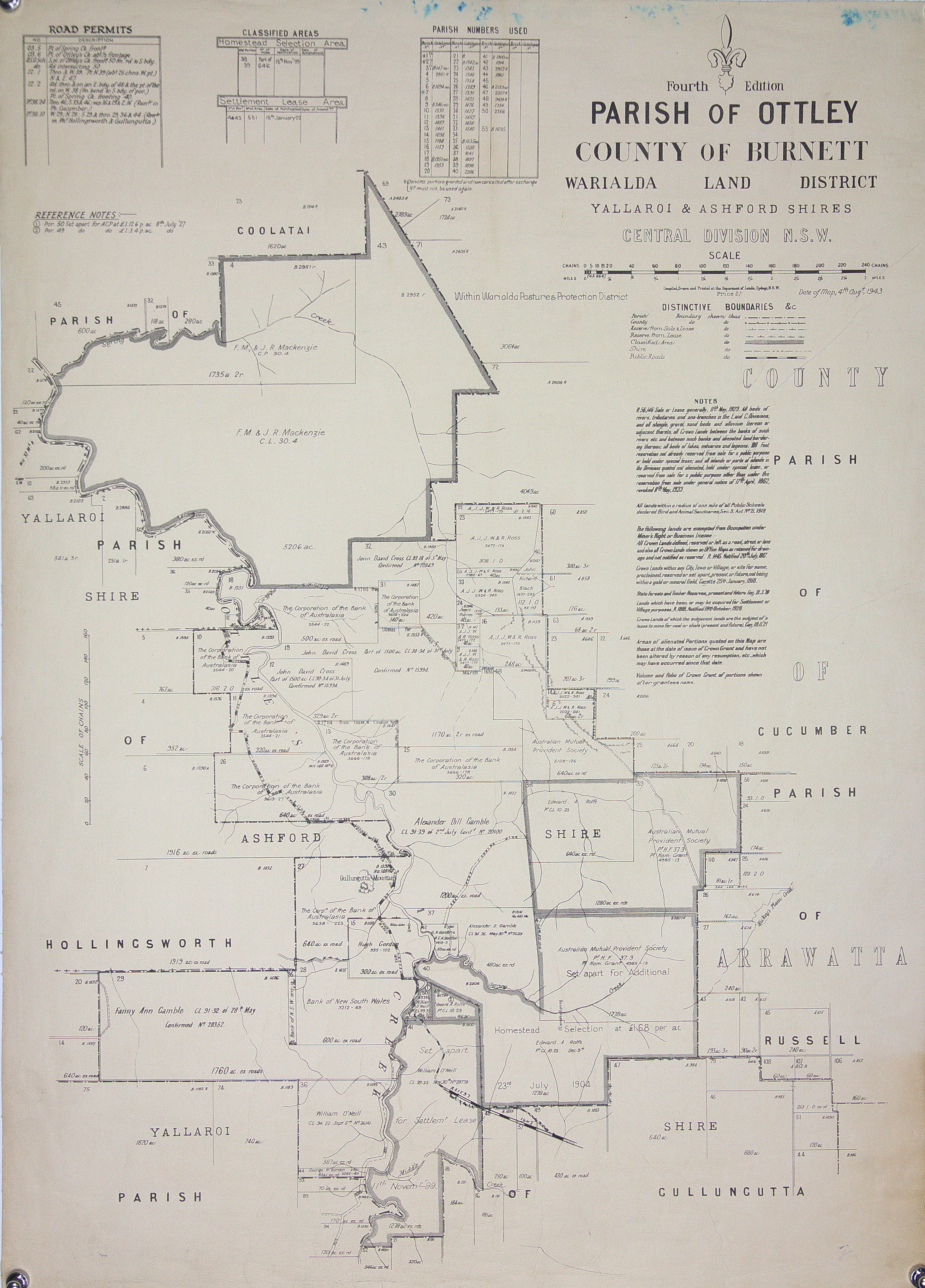 Yallaroi and Ashford Shires, Warialda, 1943