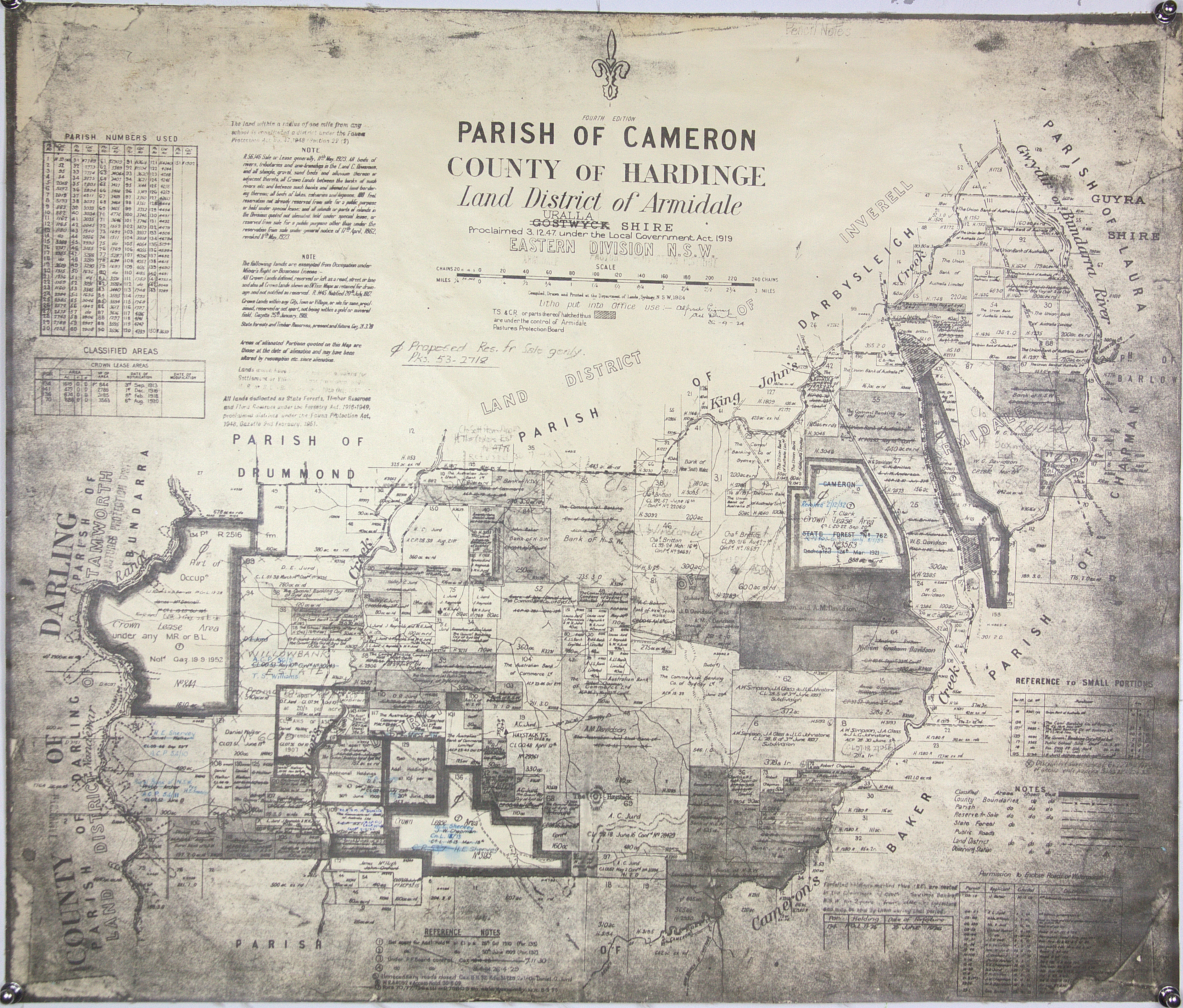 Uralla Shire. T.S. &amp; C.R. Hatched under Armidale P.P.B.