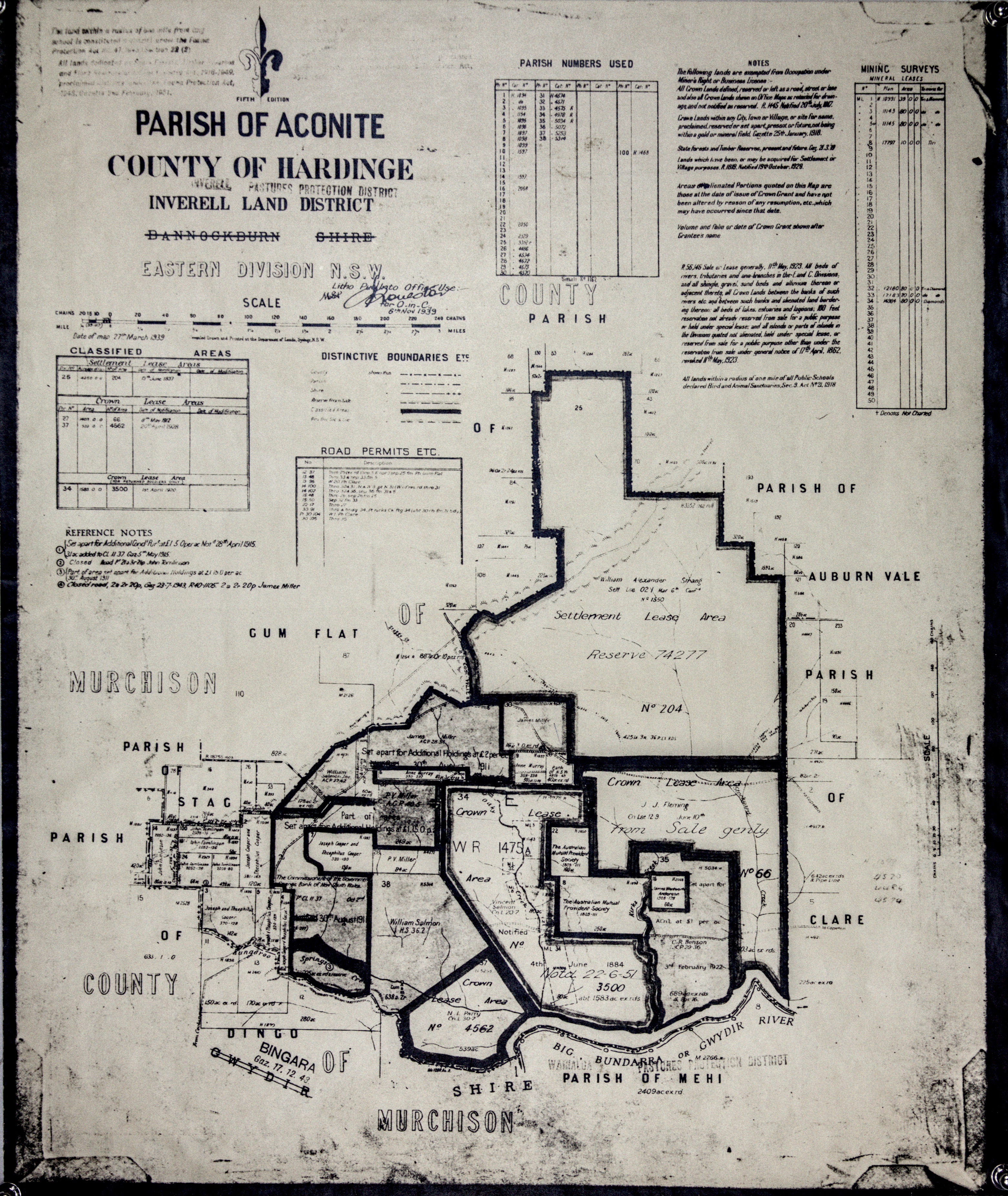 Inverell Pastures Protection district [Bannockburn Shire], 1939