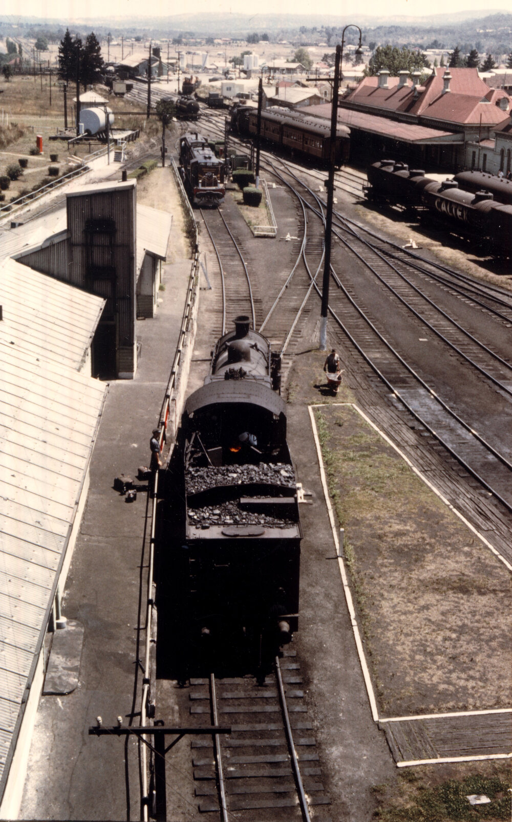 Railway Station view from top of coal loader, 1965