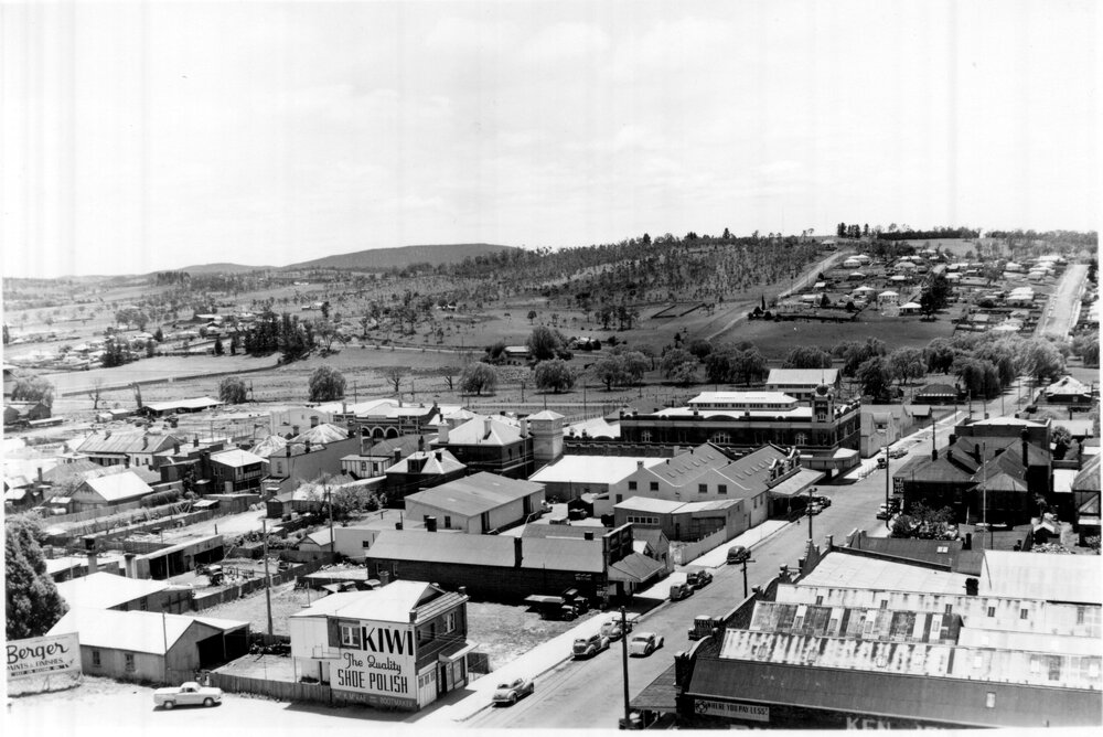 Panorama views from St Peter's Cathedral, Dangar Street, 1945