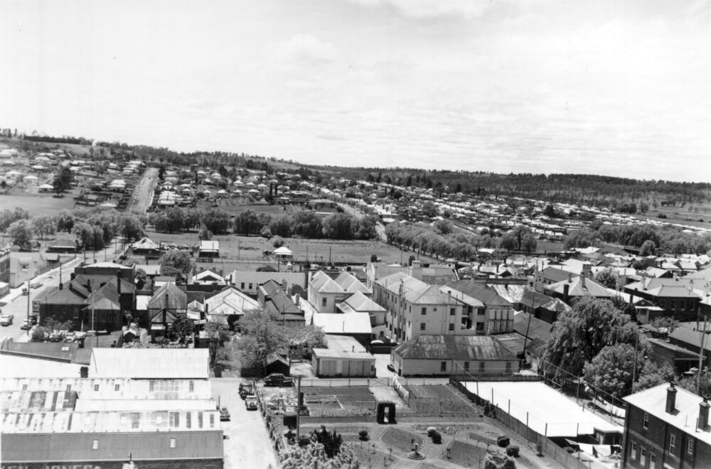 Panorama views from St Peter's Cathedral, 1945