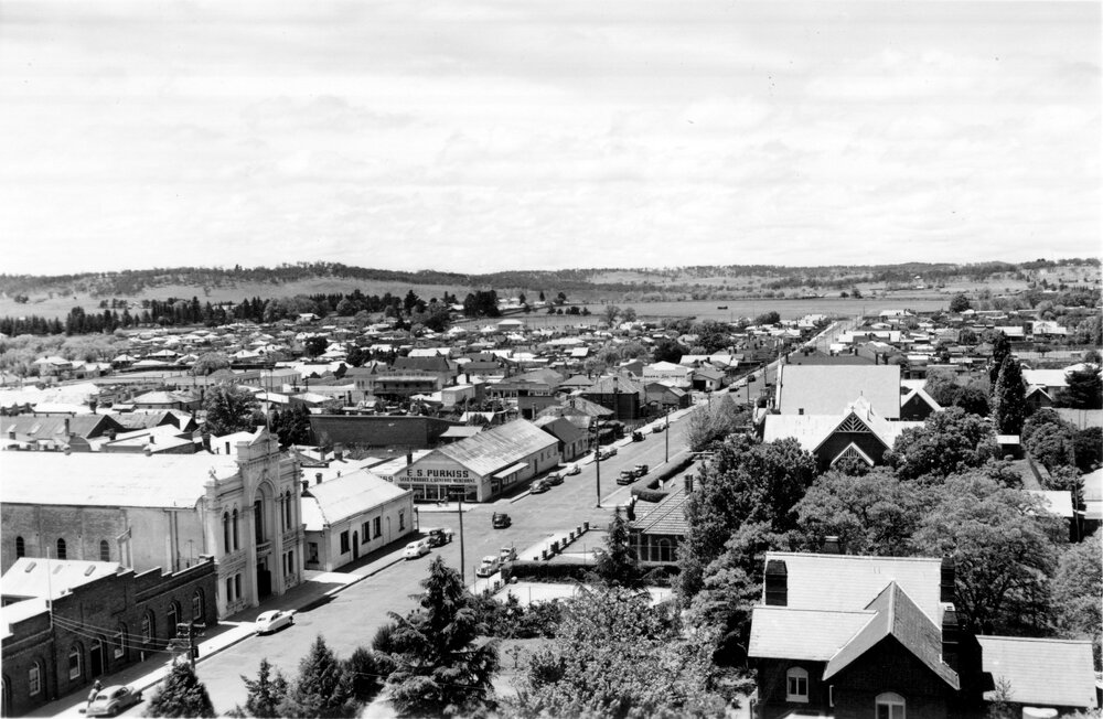 Panorama views from St Peter's Cathedral, Rusden Street, 1945