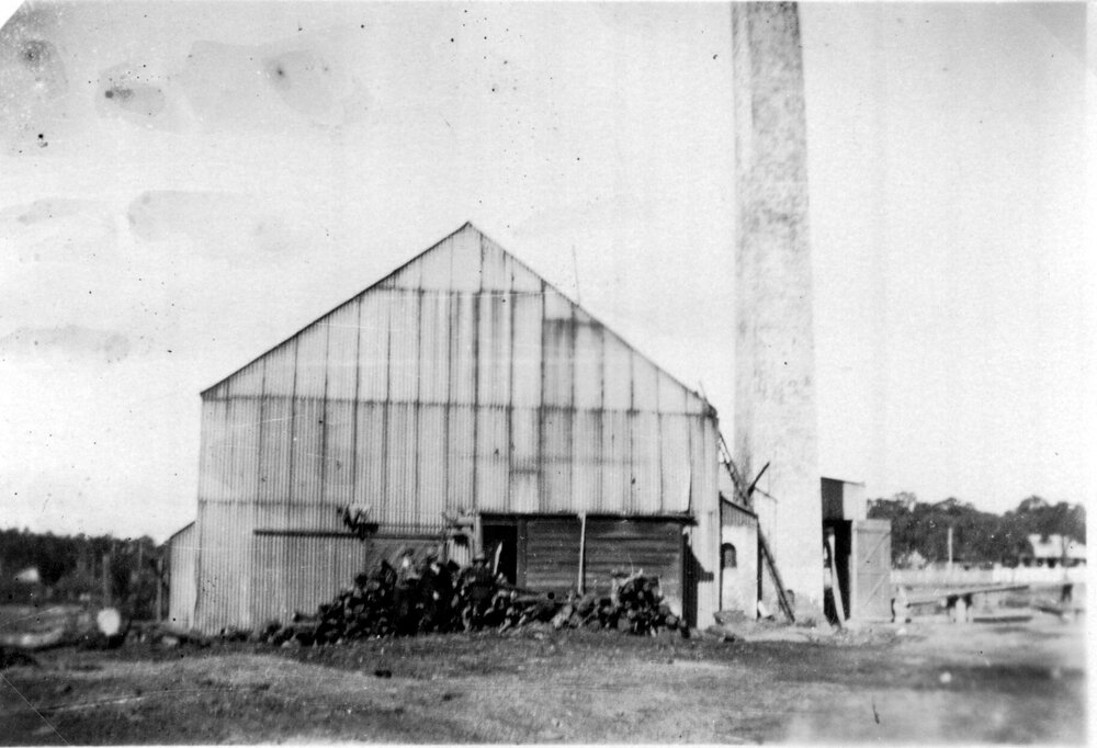 Armidale Brickworks, shed with large chimney