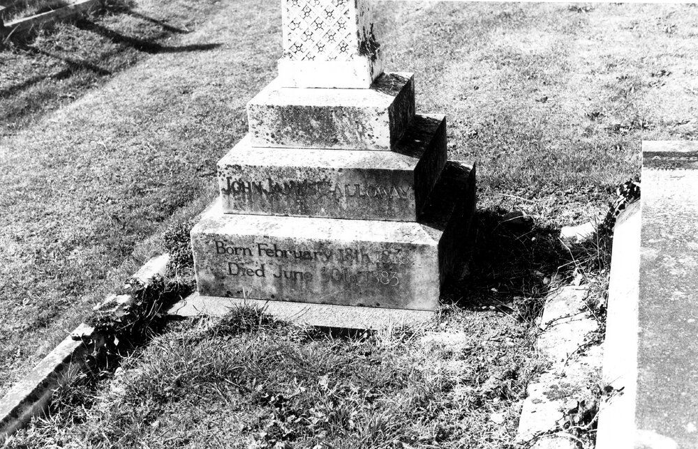 John James Galloway's grave, England, 1979