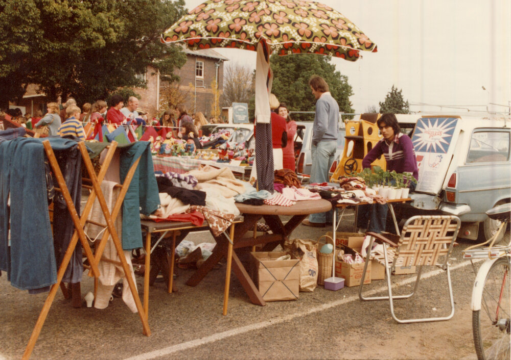 First Armidale Peoples Markets, Cinders Lane Carpark, c. 1975