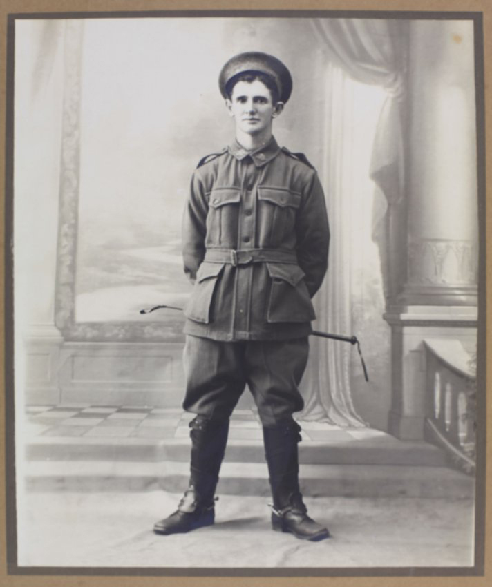 Billy Jopson in military uniform, c.1915