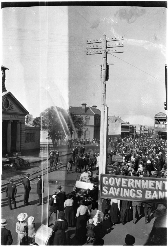 Fire Brigade display in Beardy Street, c.1918-1920