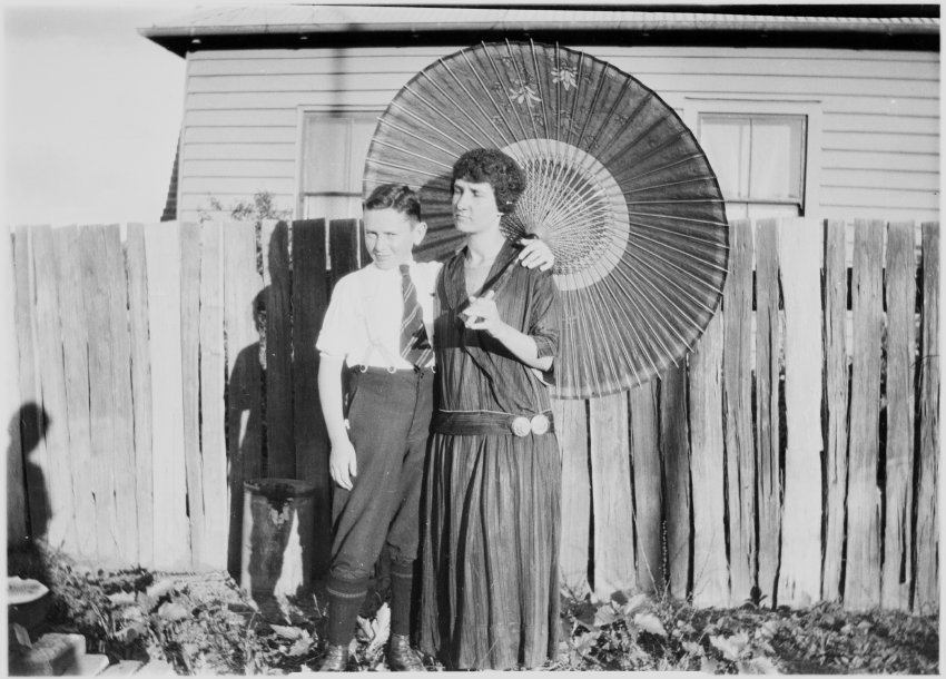 Ray Jopson and Vere Chamberlain standing