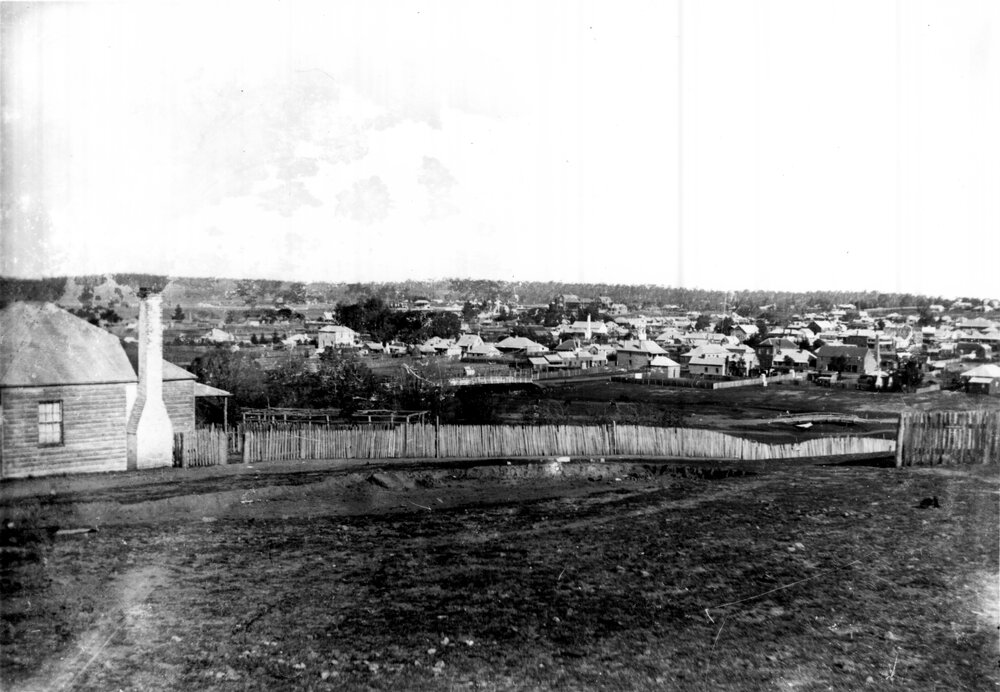 View of Armidale from gate on Faulconer St looking south east, c. 1910