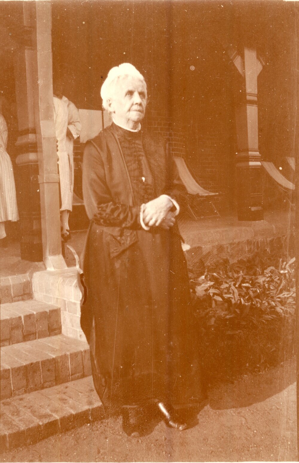 Mrs White at Booloominbah, at 84 years old, c. 1925