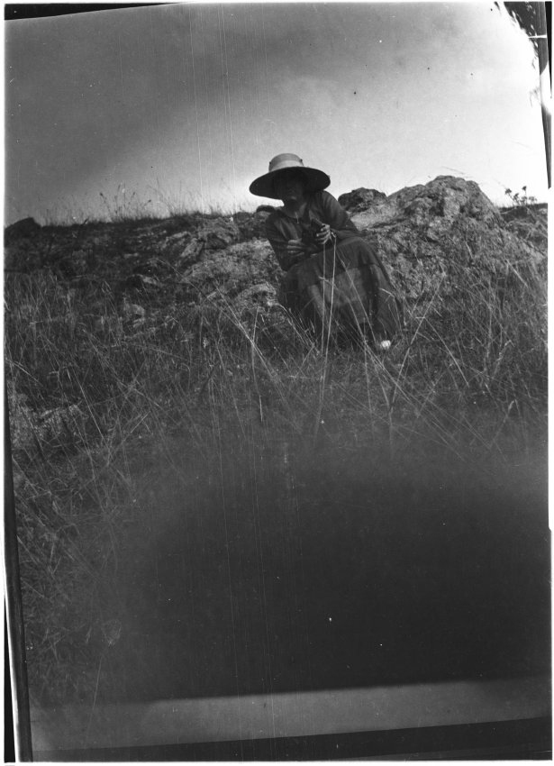 Unidentified woman in a rural setting