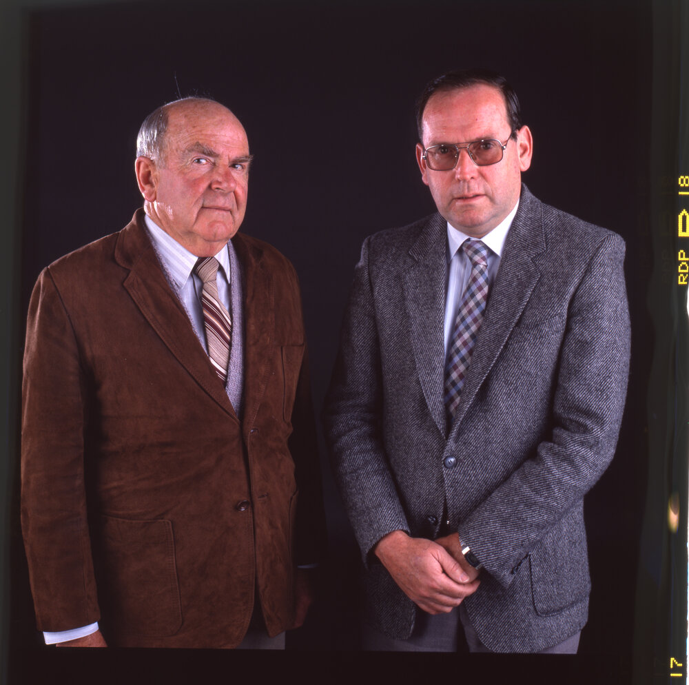 Fred Roberts and John [Stainton] in studio, 1992