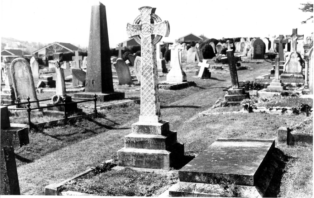 John James Galloway's headstone in England, 1979
