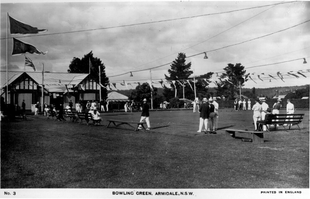 Bowling Green with old Club House, Armidale, NSW