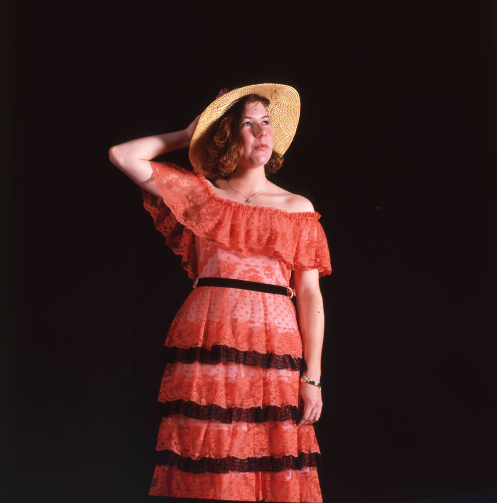 UNE Theatre studies - Drama&nbsp;students - Southern Belle - Orange dress and hat