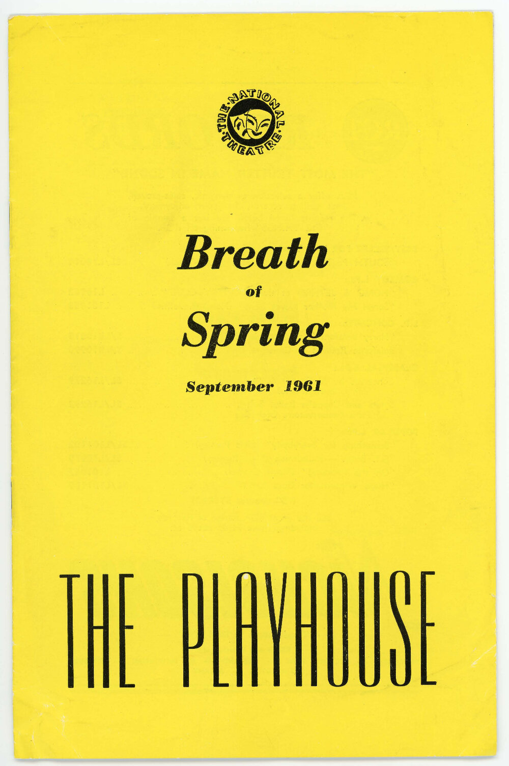 The National Theatre presents "Breath of Spring" by Peter Coke, 1961