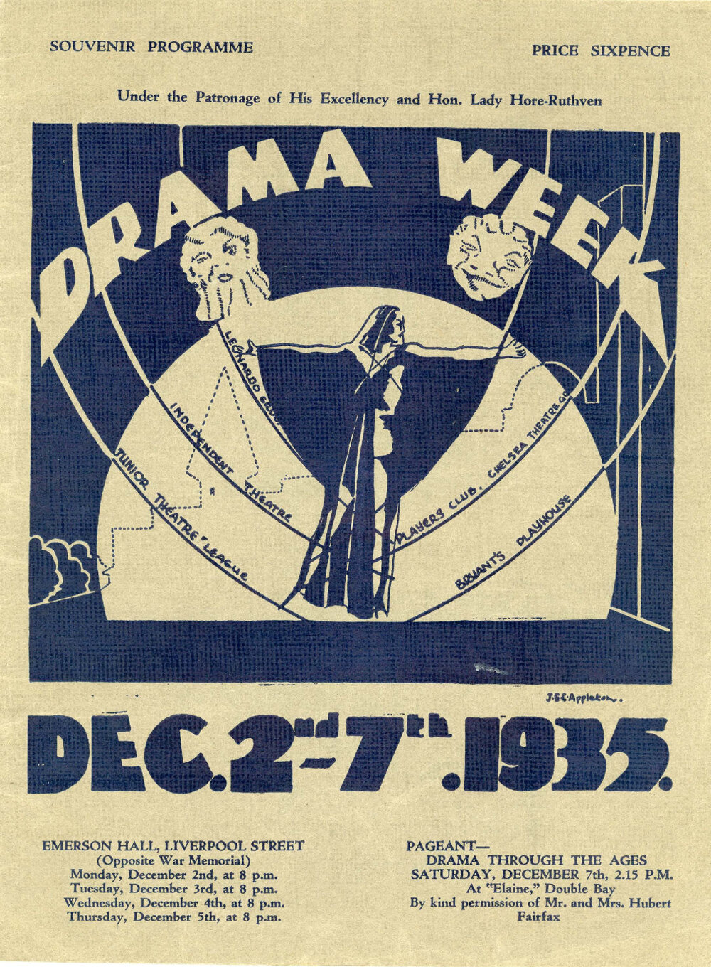 Drama Week, souvenir programme, 1935