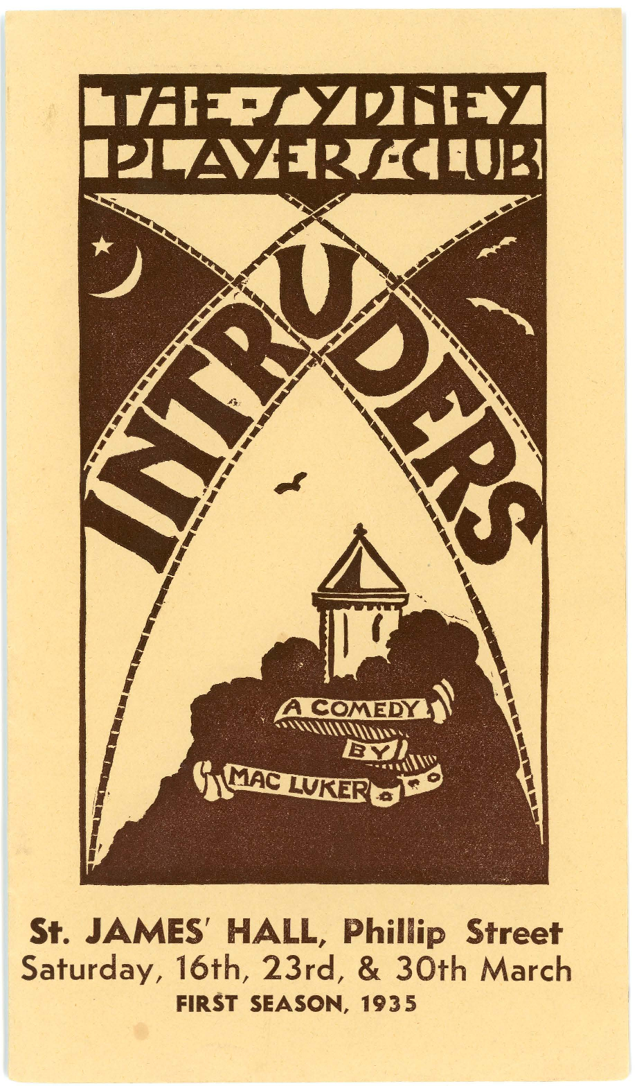 The Sydney Players' Club presents "Intruders", 1935