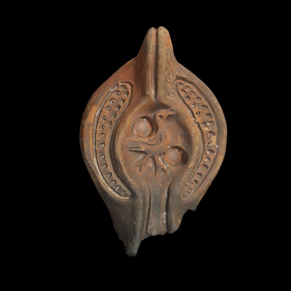 MA1960.2.2 Roman terracotta oil lamp
