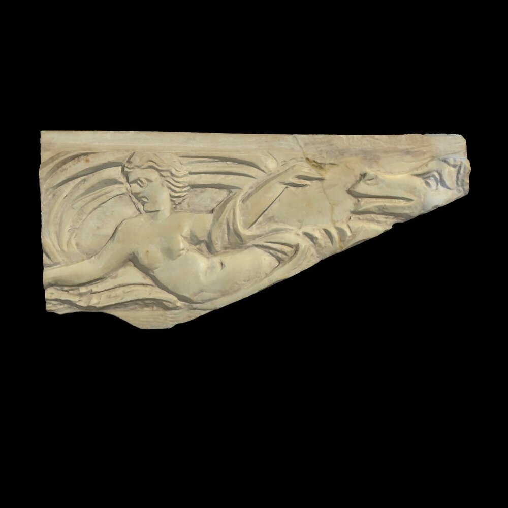 MA1964.1.1 Nymph with hippocamp ivory carving