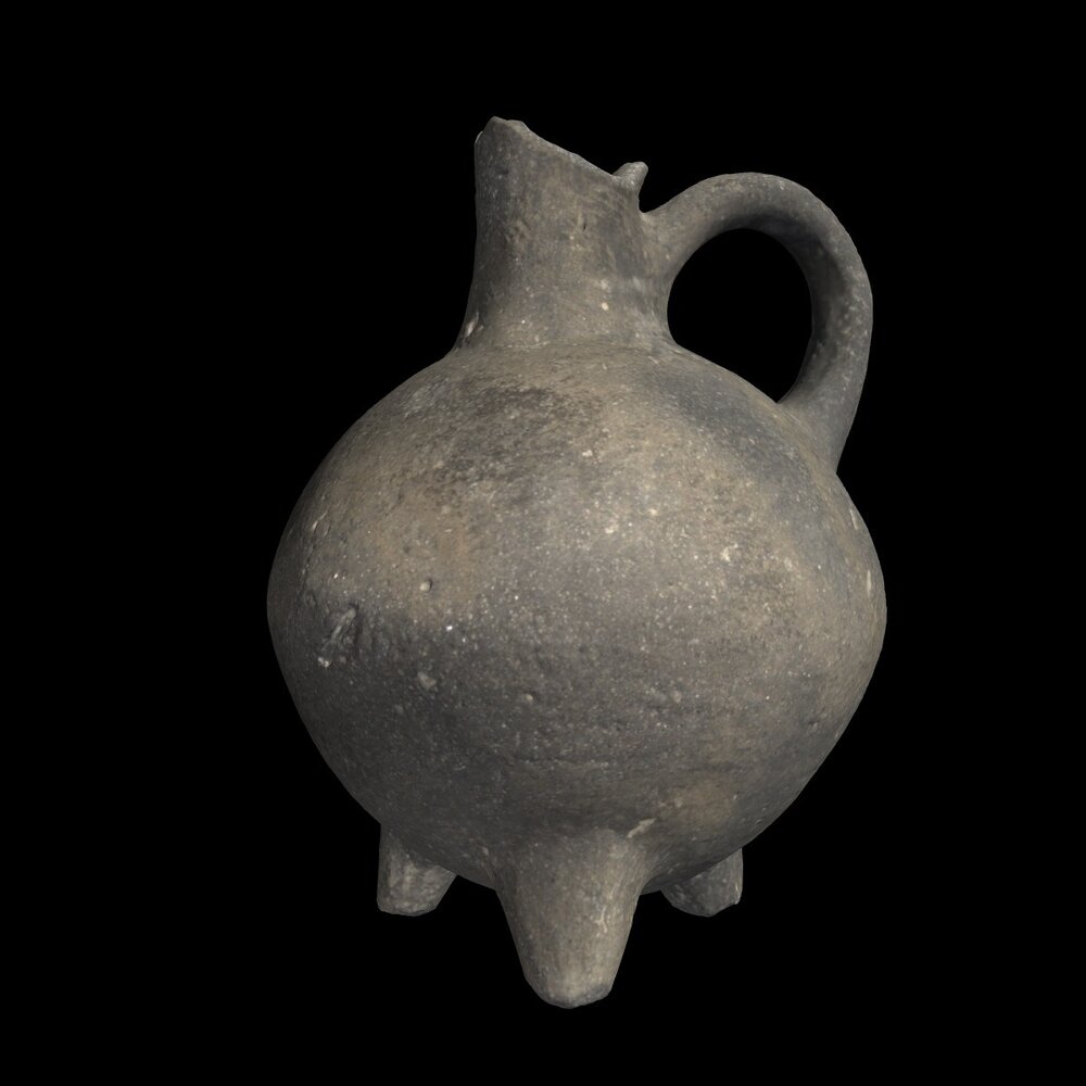 MA1974.52.1 Yortan Ware jug with three feet