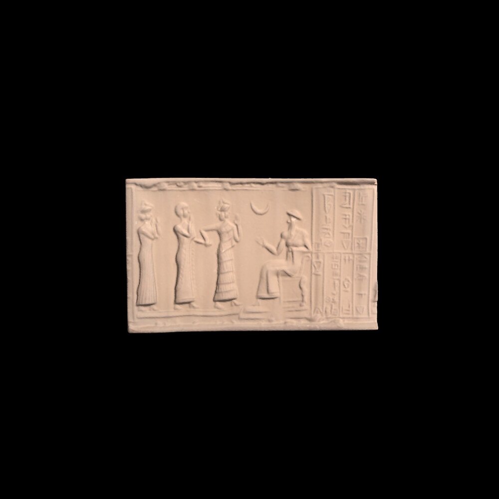 MA1992.2.1 Sumerian cylinder seal impression &lsquo;The Seal of a Governor&rsquo; (replica)