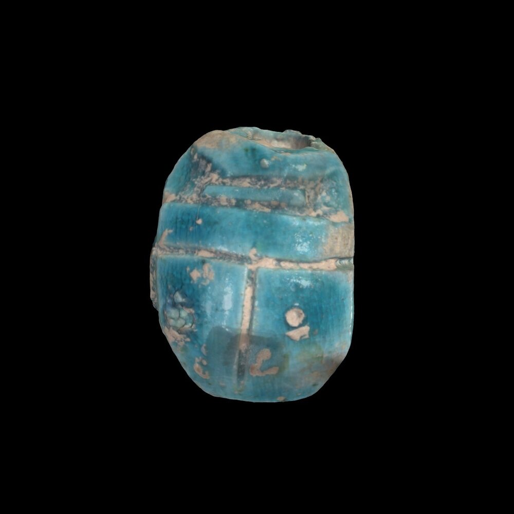 MA2006.30.1 Faience scarab bead