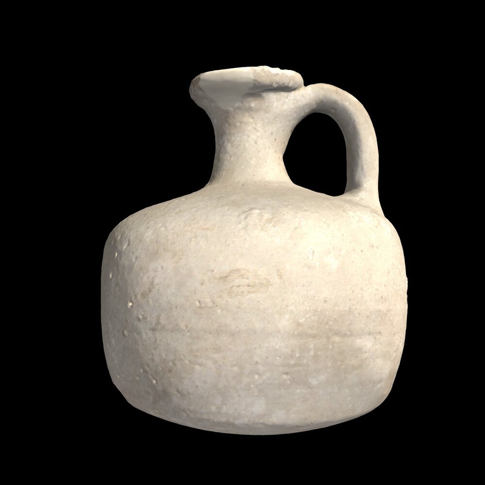 MA2012.15.1 White Slip Painted cylindrical juglet