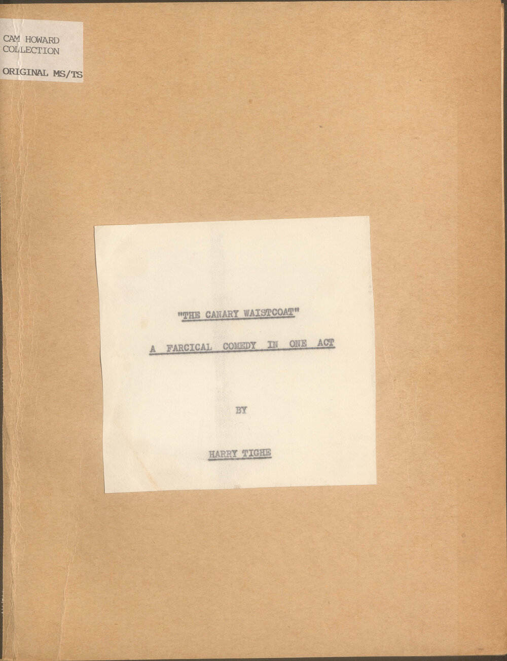 The canary waistcoat: a farcical comedy in one act