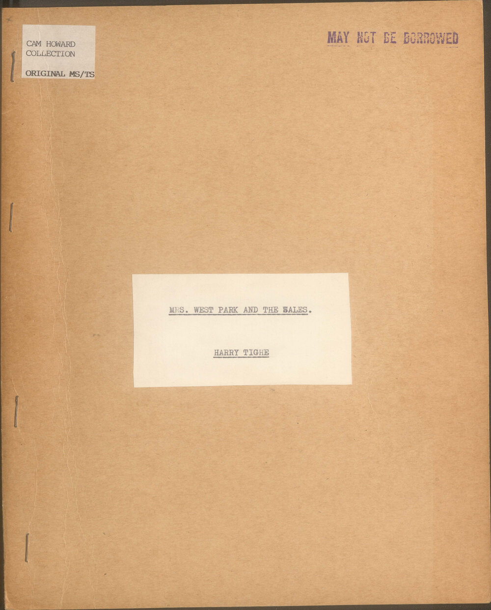 Mrs. West Park and the Sales