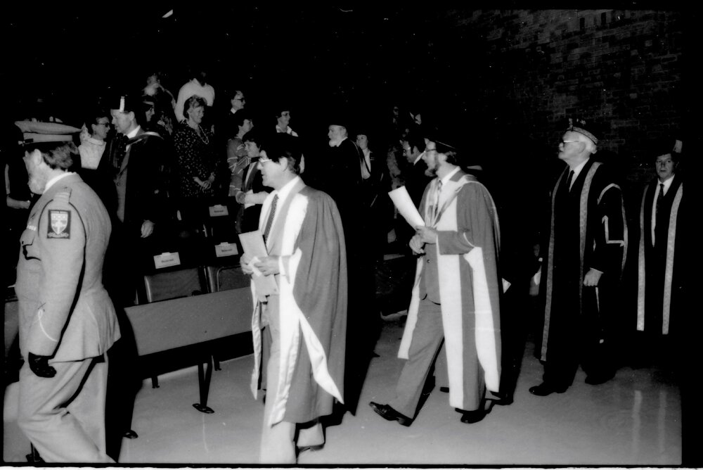 Procession and audience at the 1987 Frank Archibald Memorial Lecture