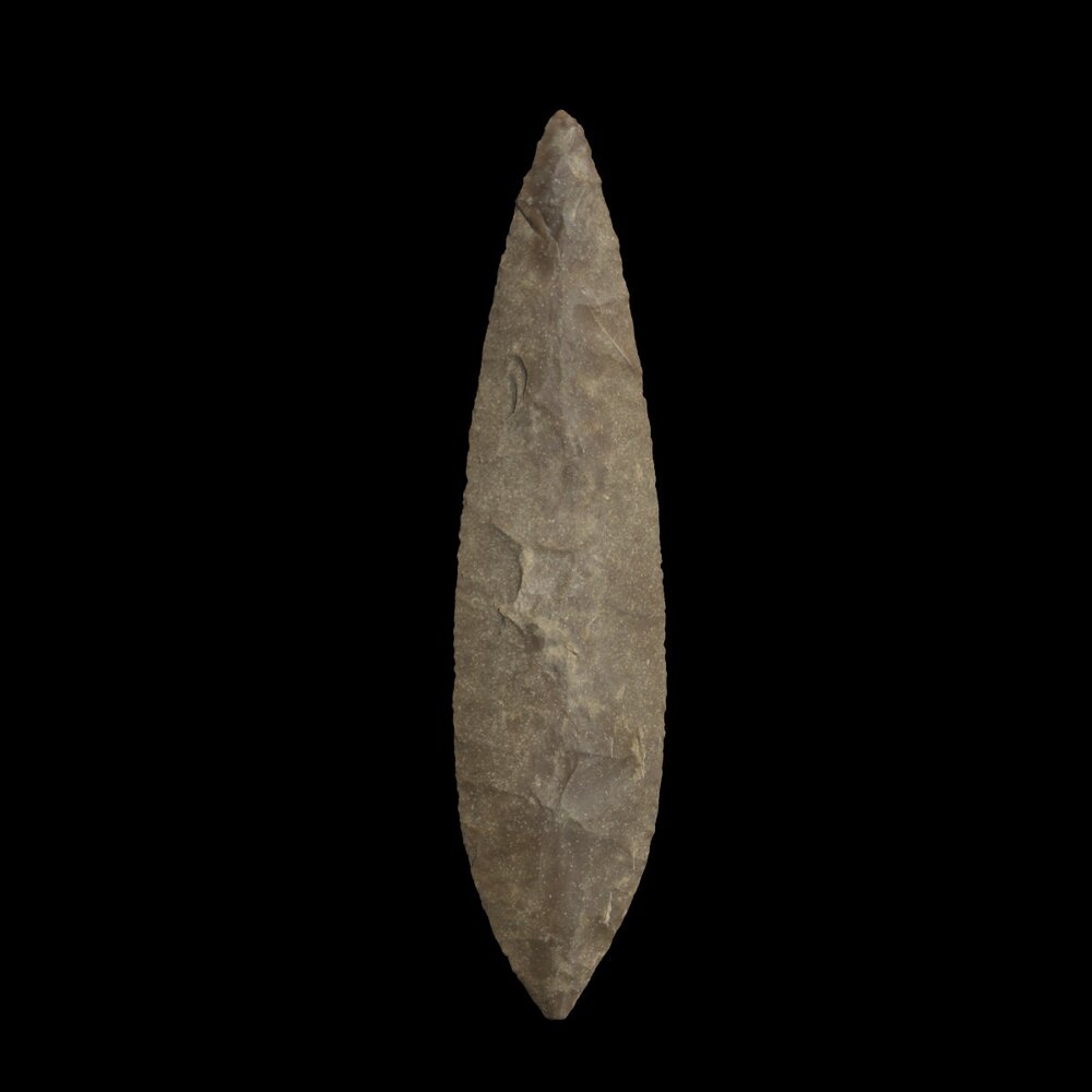 MA1994.5.1 Maya biface of yellow chert