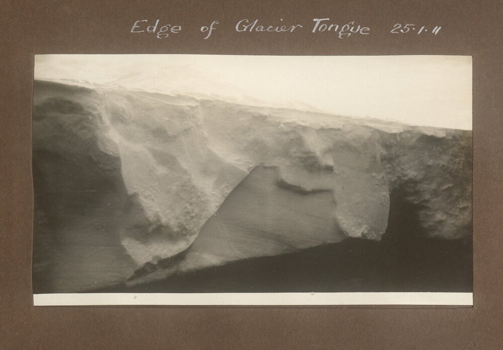 Edge of glacier tongue, 25 January 1911