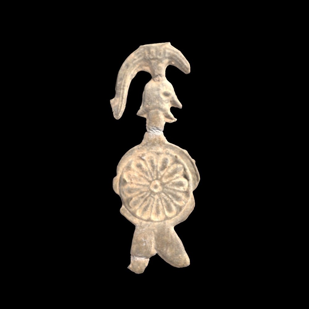 MA1978.15.1 Spartan hoplite lead figurine