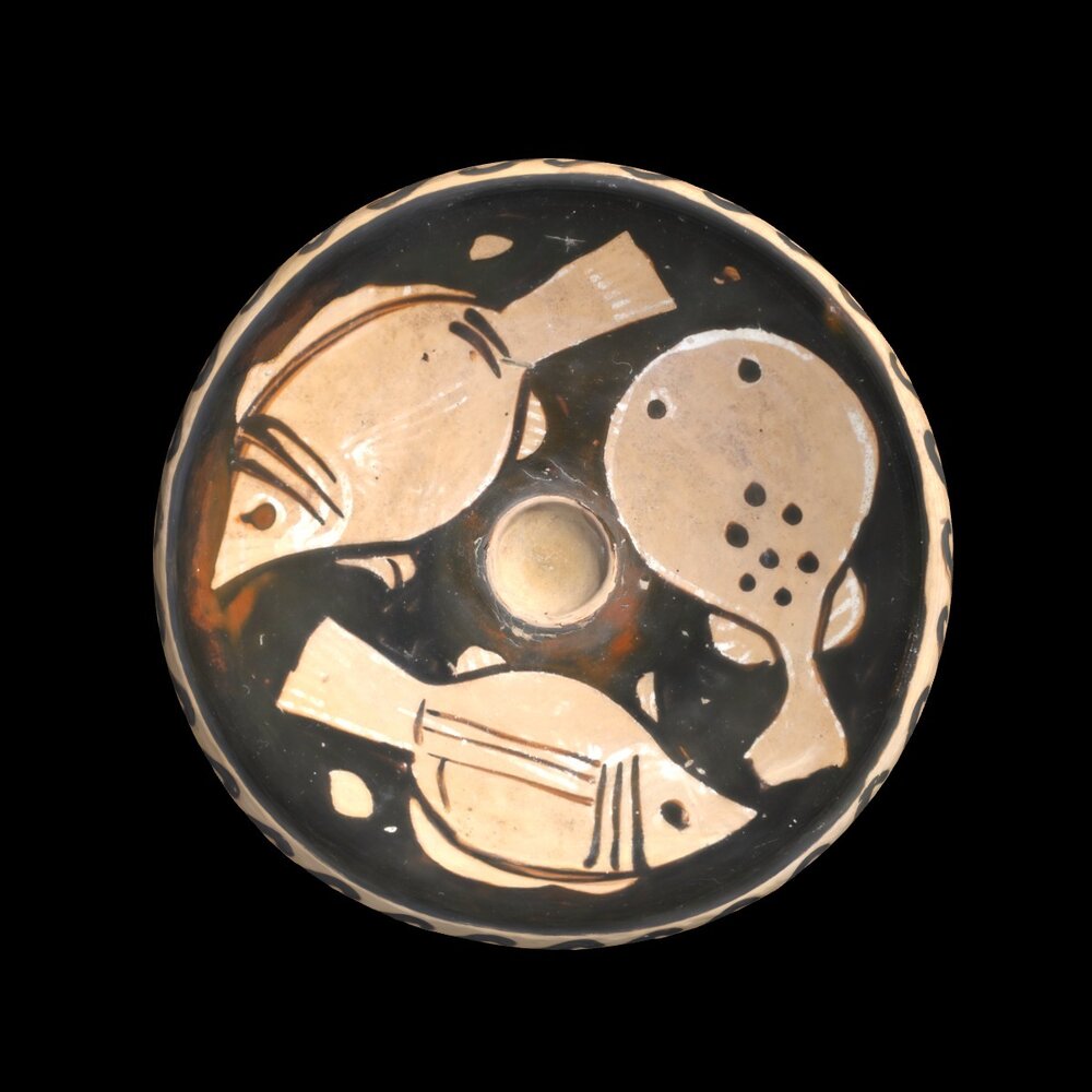 MA1978.157.1 Fish plate by &ldquo;The Stripe&rdquo; Painter