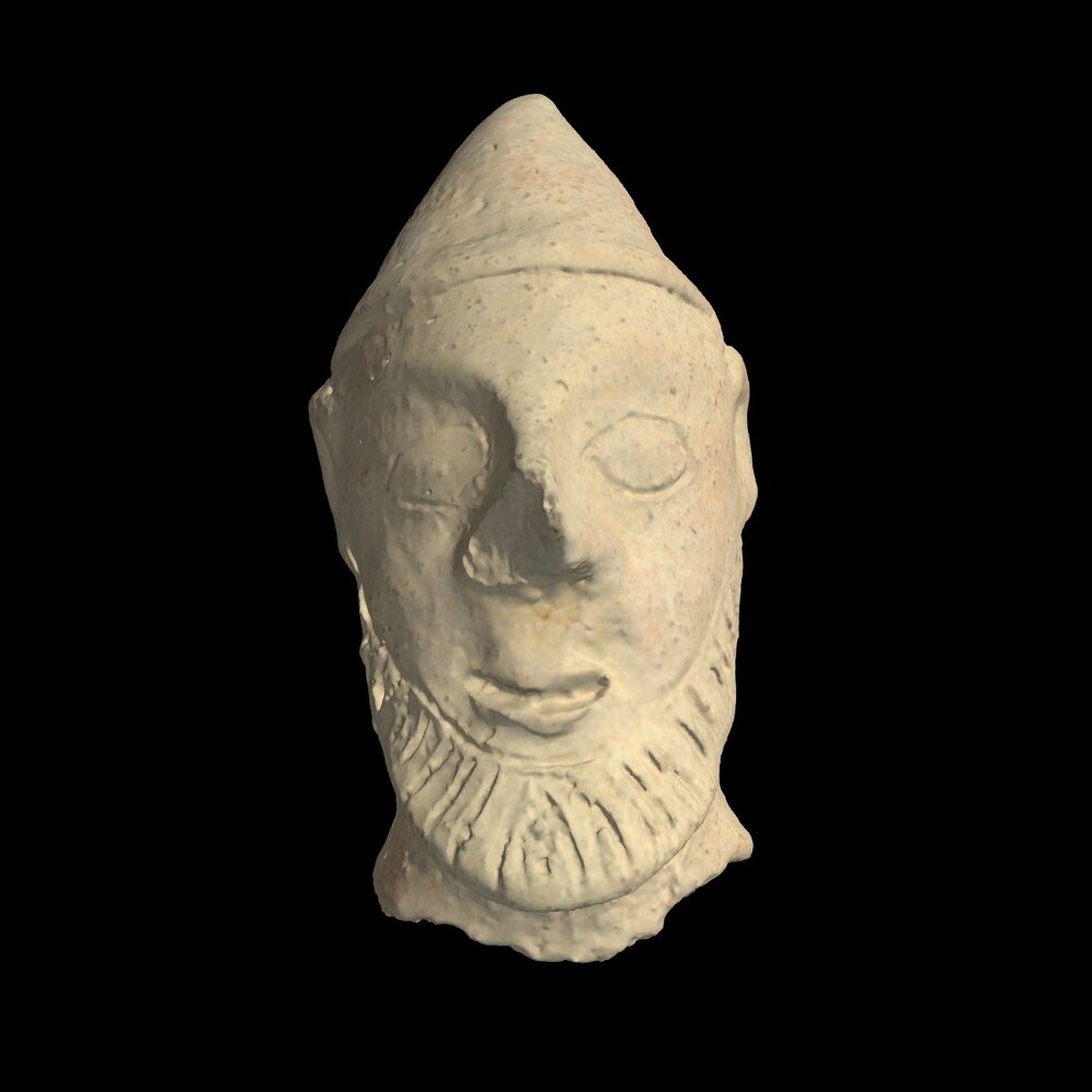 MA1971.3.1 Terracotta head of a young bearded male