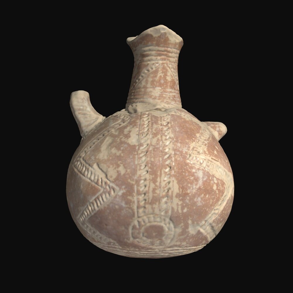 MA1972.3.11 Red Polished III Ware gourd juglet