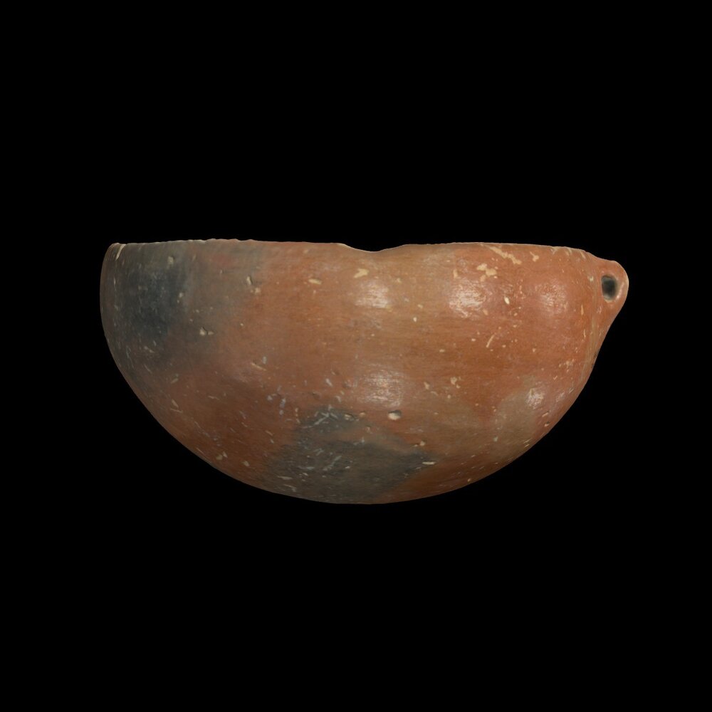 MA1972.3.25 Red Polished Ware Knob Lug bowl