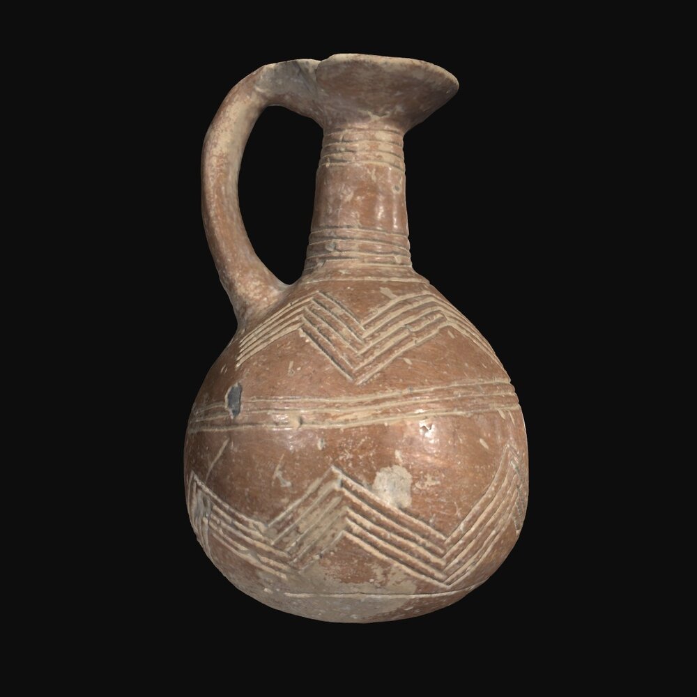 MA1974.25.1 Red Polished III Ware gourd juglet