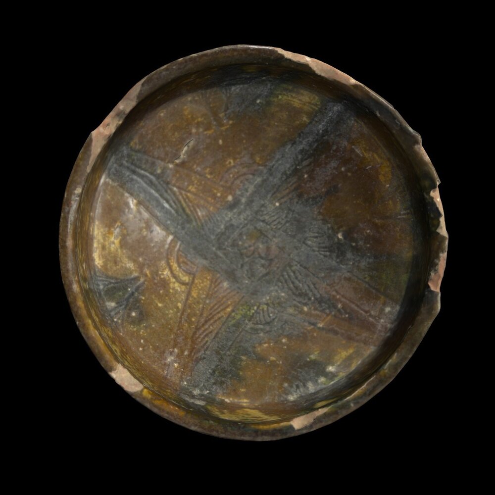 MA1974.32.1 One Colour Sgraffito Ware bowl
