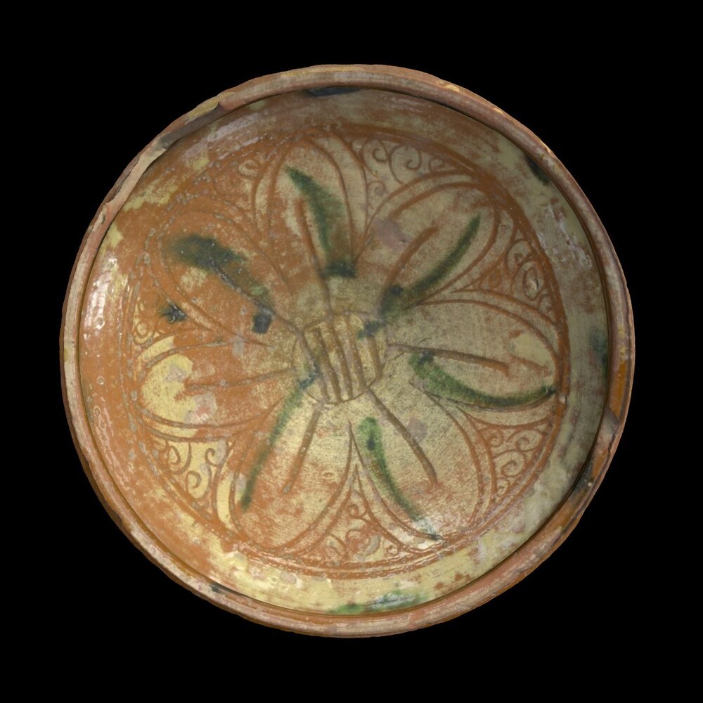 MA1974.44.1 One Colour Sgraffito Ware bowl