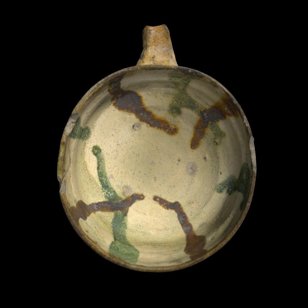 MA1978.82.1 Brown and Green Painted Ware cup