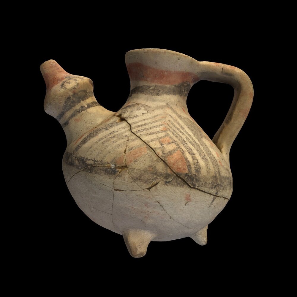 MA1978.106.1 Bichrome IV Ware tortoise-shaped vessel