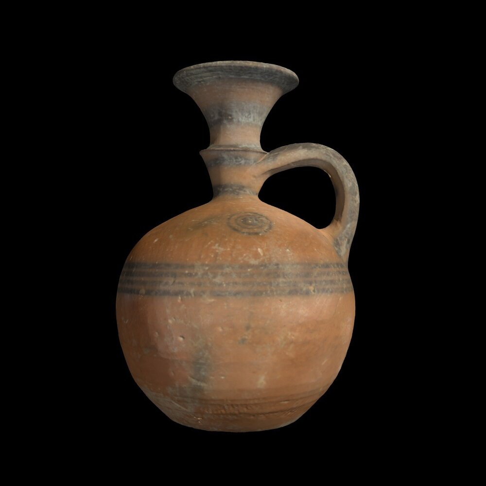 MA1997.23.1 Black on Red Ware flask