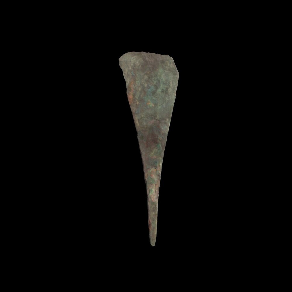 MA1972.3.40 Half of a pair of bronze tweezers